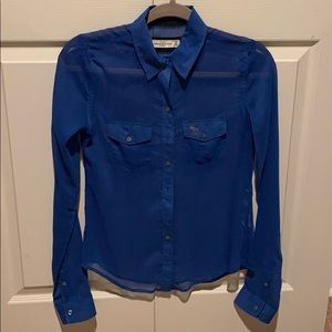 Abercrombie sheer satin shirt